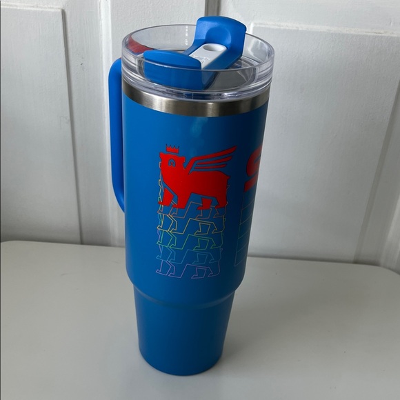 Stanley 30 oz. Quencher H2.0 FlowState Blue Red Multi Tumbler *Read Description - Picture 8 of 13